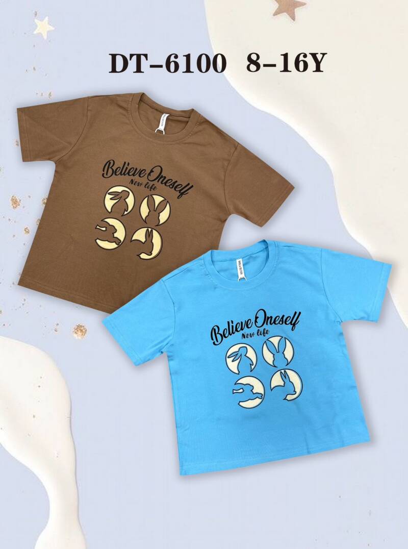 Bluzka dziewczęcy. Roz 8-16, Mix Kolor Paczka 5 szt.